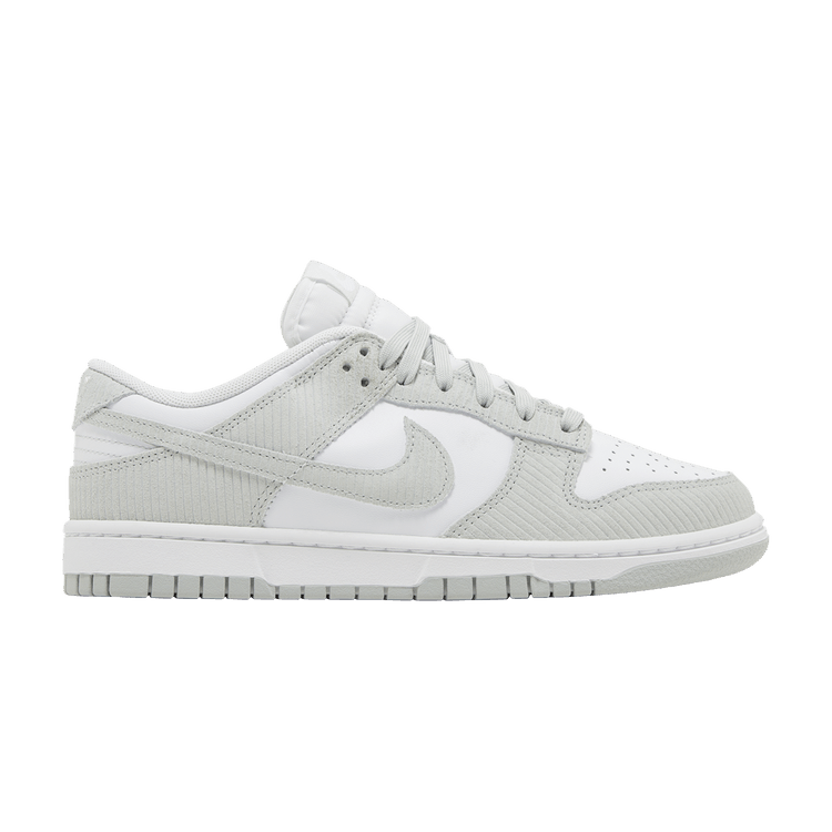 Nike Wmns Dunk Low 'Light Silver Corduroy' — White/Light Silver