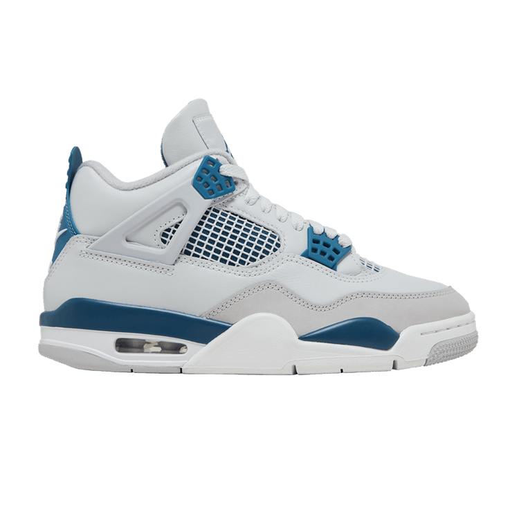 Air Jordan 4 Retro 'Military Blue' 2024 — Off-White/Military Blue/Neutral Grey