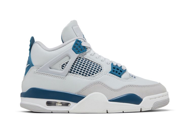 Air Jordan 4 Retro 'Military Blue' 2024 — Off-White/Military Blue/Neutral Grey