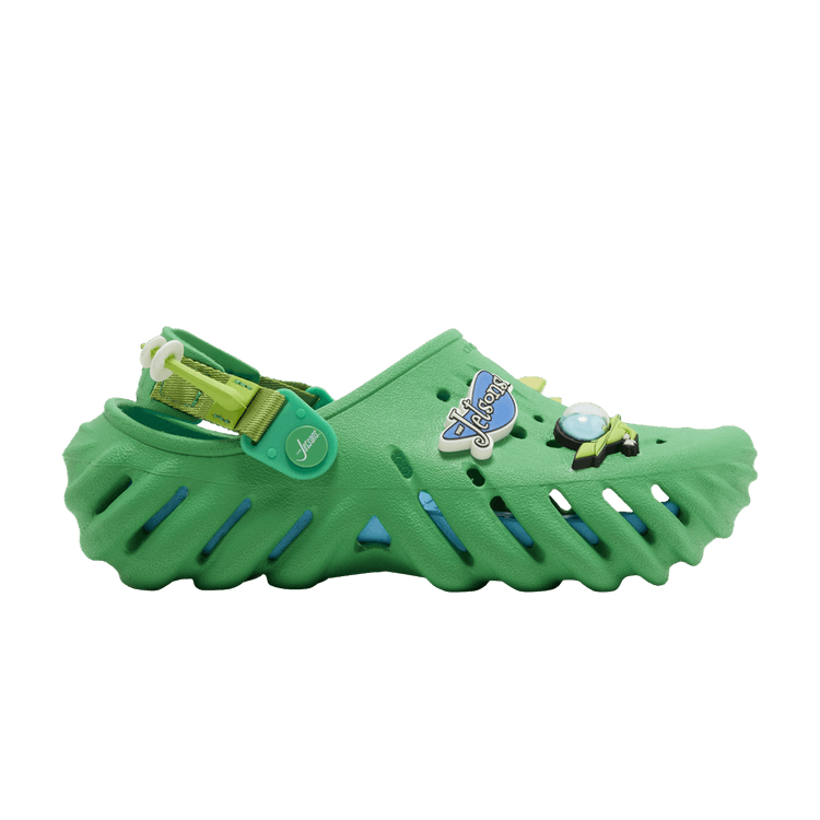 The Jetsons x Extra Butter x Crocs Echo Clog Kids 'Orbit City' — Grass Green
