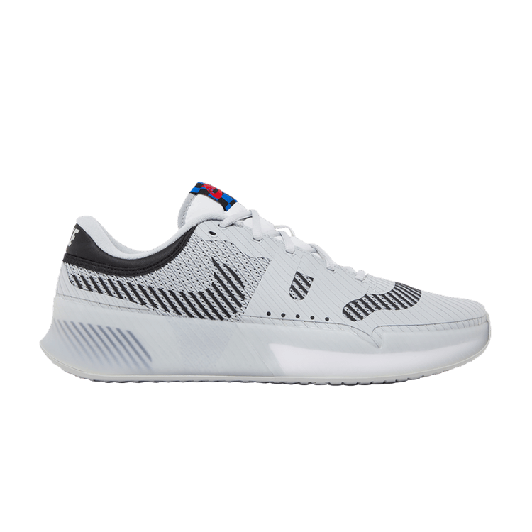 NikeCourt Air Zoom Vapor 11 HC 'Mac Attack' — Light Smoke Grey/Black/White/Signal Blue/University Red