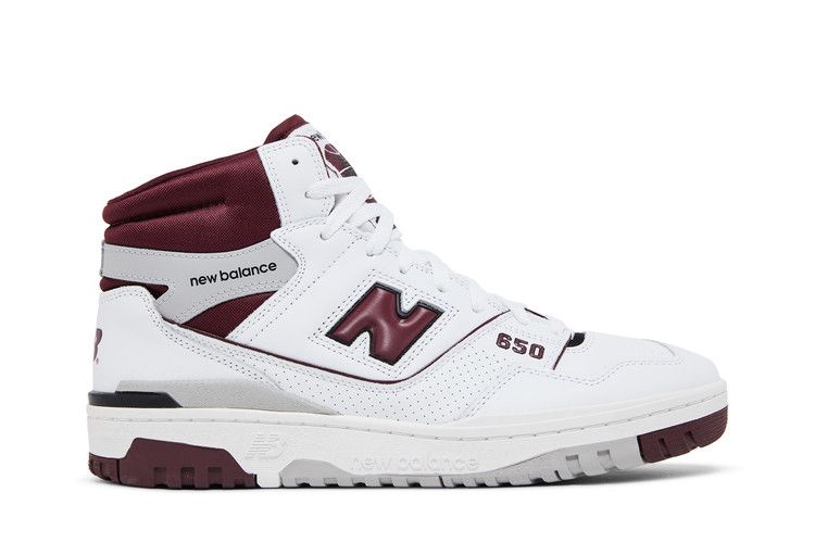 New Balance 650R 'White Burgundy' — White/Burgundy/Raincloud