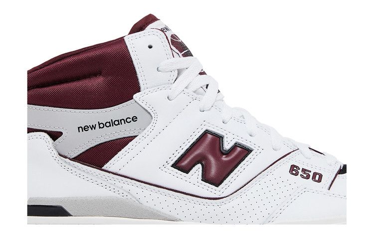 New Balance 650R 'White Burgundy' — White/Burgundy/Raincloud