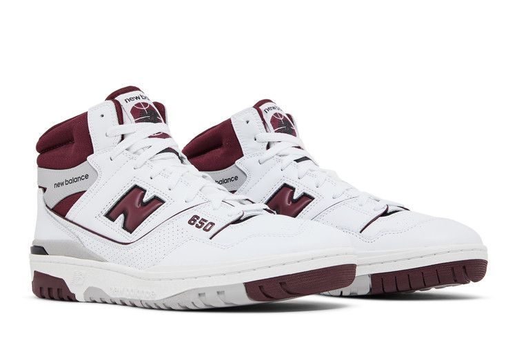 New Balance 650R 'White Burgundy' — White/Burgundy/Raincloud
