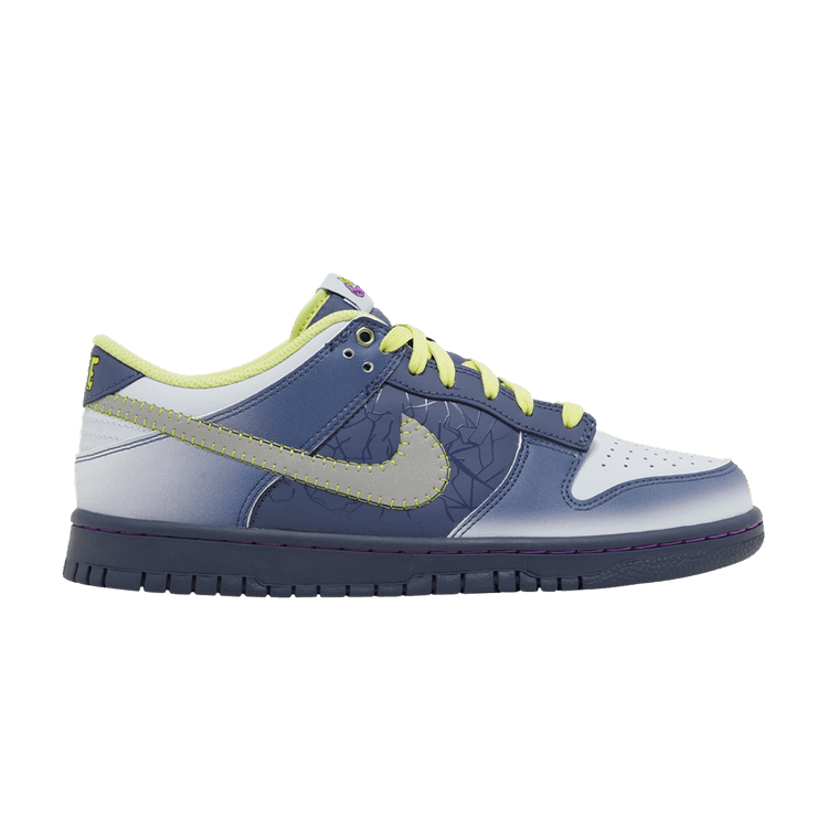 Nike Dunk Low GS 'Halloween - I am Fearless!' — Diffused Blue/Blue Tint/Luminous Green/Fuchsia Dream/Reflective Silver