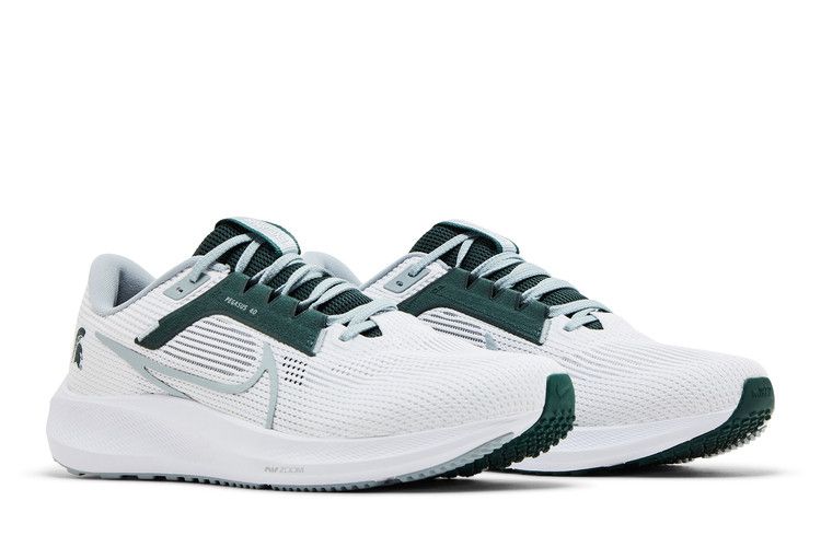 Nike Air Zoom Pegasus 40 'Michigan State' — White/Pro Green/Silver Wing (9)