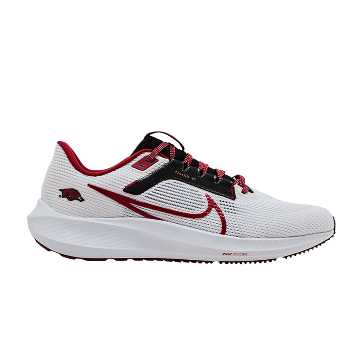 Nike Air Zoom Pegasus 40 'Arkansas' — White/Black/Team Crimson