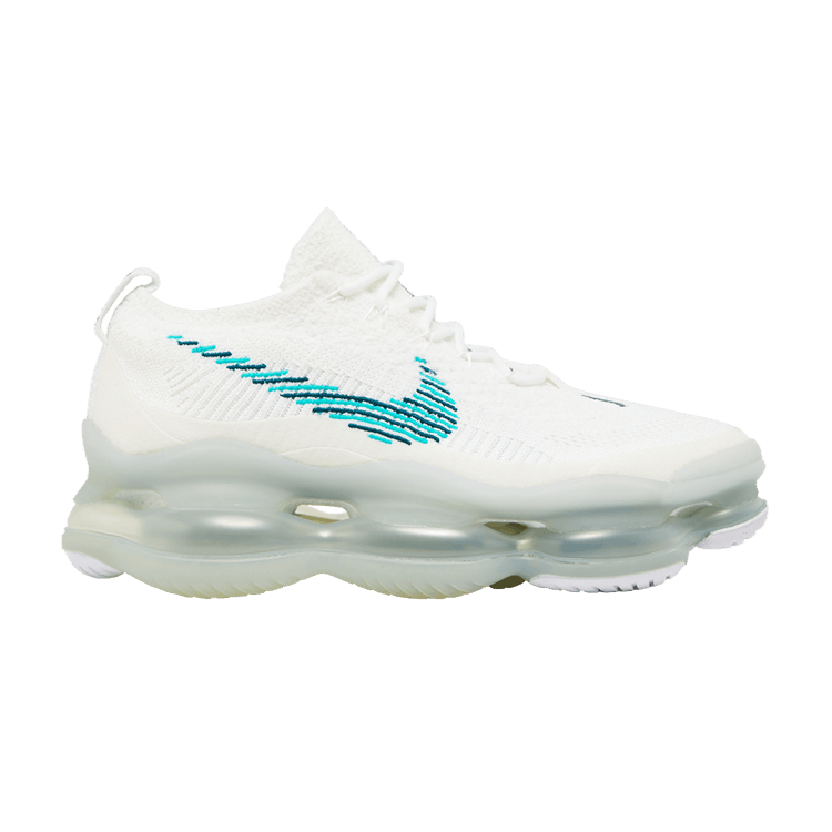 Nike Air Max Scorpion Flyknit 'White Clear Emerald' — White/Earth Blue/White/White/White/Clear Emerald Green