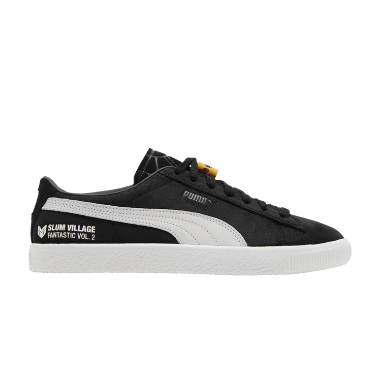 Puma Slum Village x Distinct Life x Suede 'Fantastic, Vol. 2' — Black/White/Shadow Grey/Golden Rod