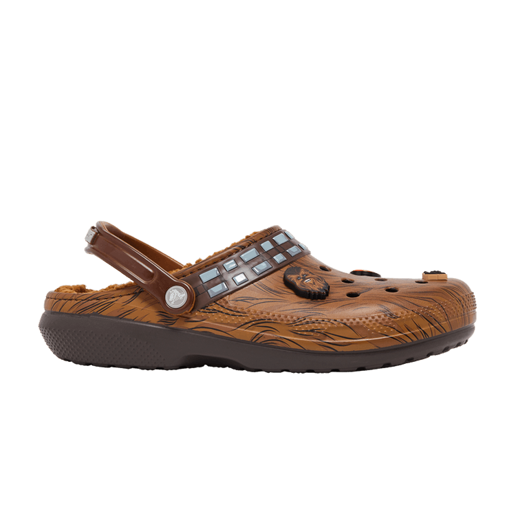 Star Wars x Crocs Classic Lined Clog 'Chewbacca' — Brown/Silver/Dark Brown