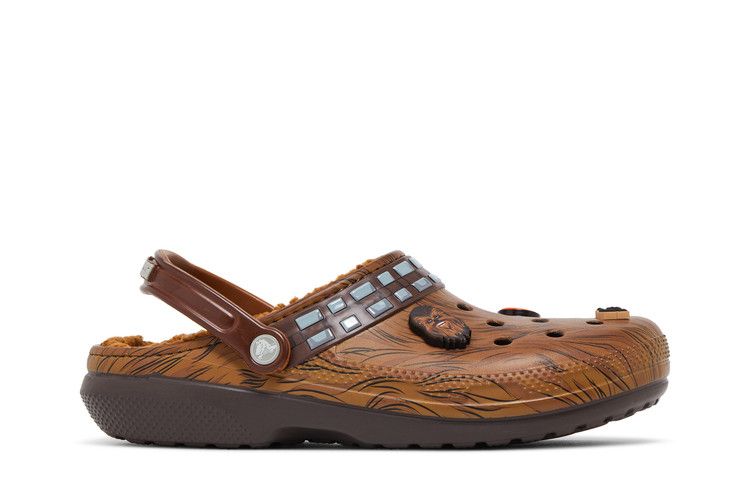 Star Wars x Crocs Classic Lined Clog 'Chewbacca' — Brown/Silver/Dark Brown