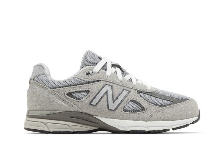 New Balance 990v4 Big Kid Wide 'Kool Grey Silver Filigree' — Kool Grey/Silver Filigree