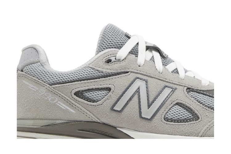 New Balance 990v4 Big Kid Wide 'Kool Grey Silver Filigree' — Kool Grey/Silver Filigree