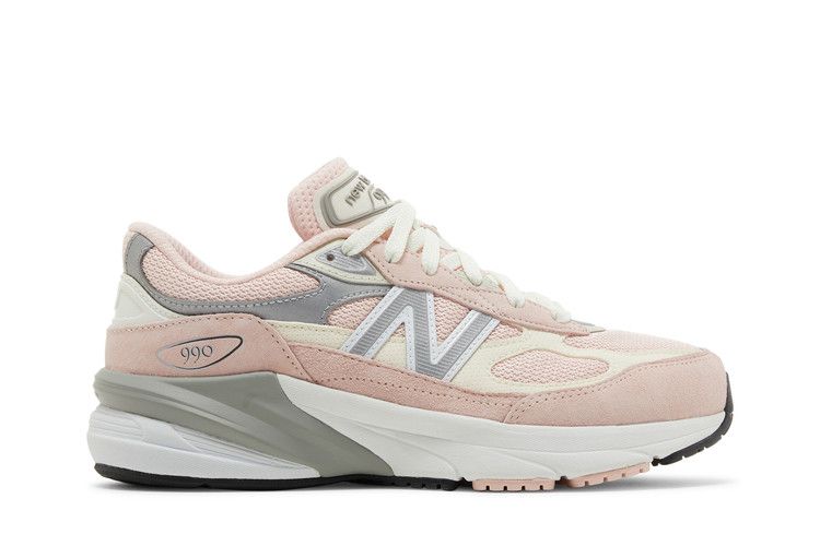 New Balance 990v6 Big Kid Wide 'Pink Haze' — Pink Haze/White