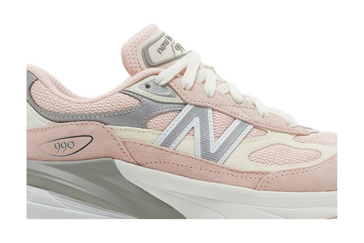 New Balance 990v6 Big Kid Wide 'Pink Haze' — Pink Haze/White