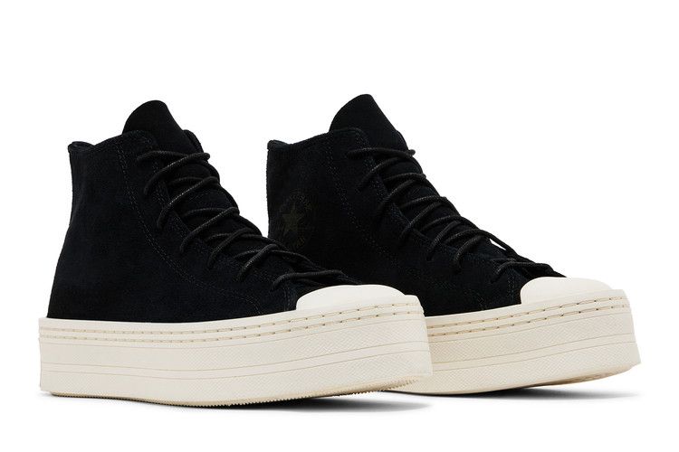 Converse Wmns Chuck Taylor All Star Modern Lift Platform High 'Black Egret' — Black/Black/Egret
