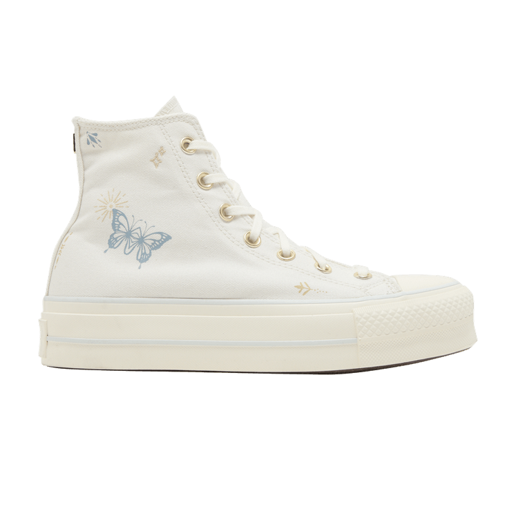 Converse Wmns Chuck Taylor All Star Lift Platform High 'Tiny Tattoos' — Vintage White/Cocoon Blue