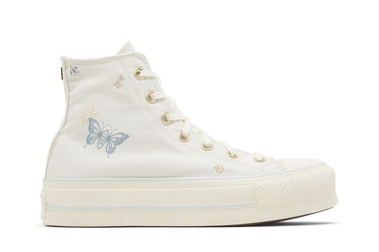 Converse Wmns Chuck Taylor All Star Lift Platform High 'Tiny Tattoos' — Vintage White/Cocoon Blue