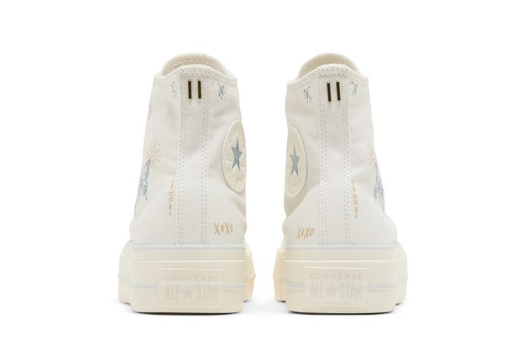 Converse Wmns Chuck Taylor All Star Lift Platform High 'Tiny Tattoos' — Vintage White/Cocoon Blue