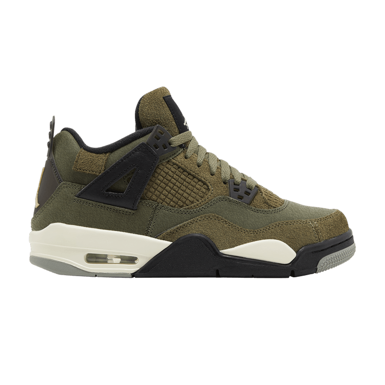 Air Jordan 4 Retro SE Craft GS 'Olive' — Medium Olive/Pale Vanilla/Khaki/Black/Sail