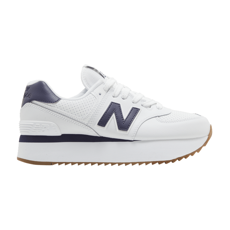 New Balance Wmns 574+ 'White Violet' — White/Violet
