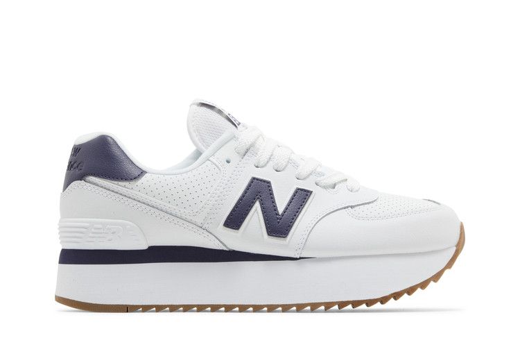 New Balance Wmns 574+ 'White Violet' — White/Violet