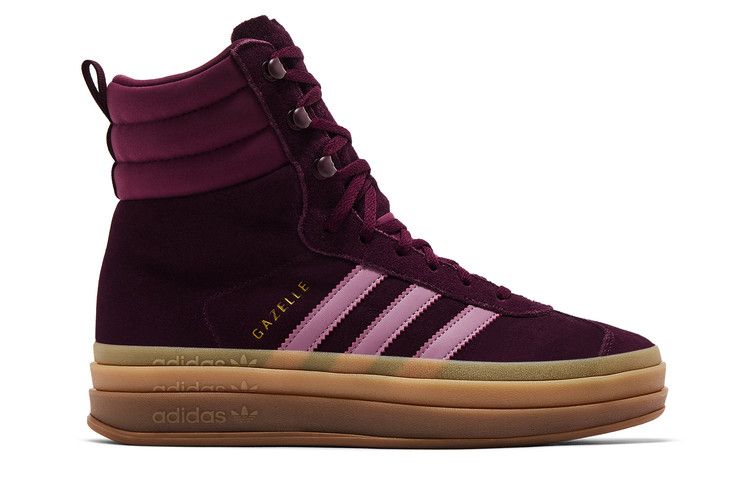 adidas Wmns Gazelle Boot 'Maroon Gum' — Maroon/Wonder Orchid/Gold Metallic