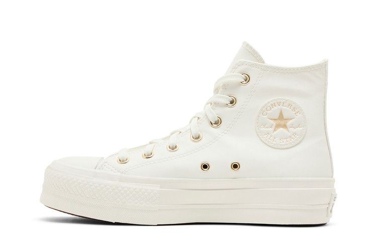 Converse Wmns Chuck Taylor All Star Lift Platform High 'Mono White' — Vintage White/Egret/Gold