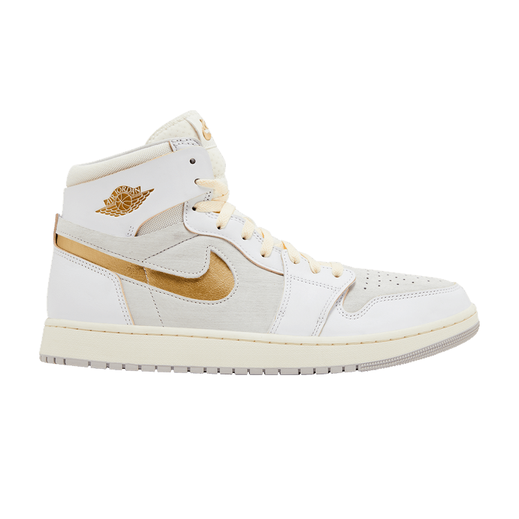 Air Jordan 1 High Zoom Comfort 2 'FIBA' — White/Neutral Grey/Metallic Gold