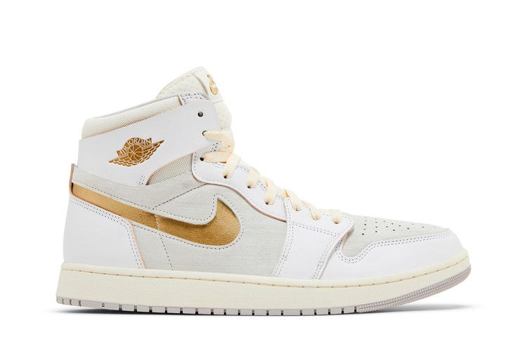 Air Jordan 1 High Zoom Comfort 2 'FIBA' — White/Neutral Grey/Metallic Gold