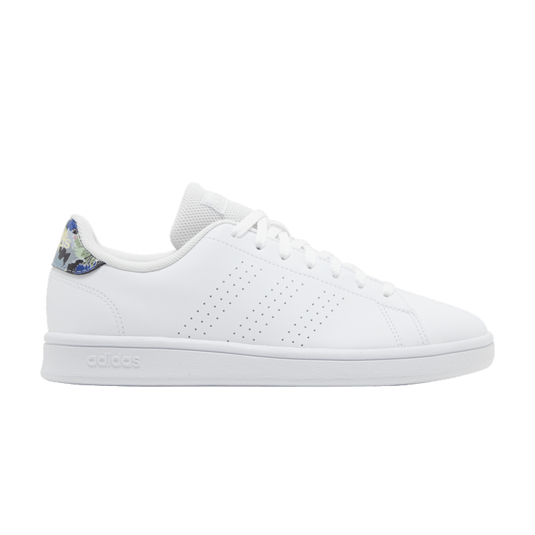 Adidas Wmns Advantage Base Court 'White Floral' — Cloud White/Cloud White/Bliss Orange