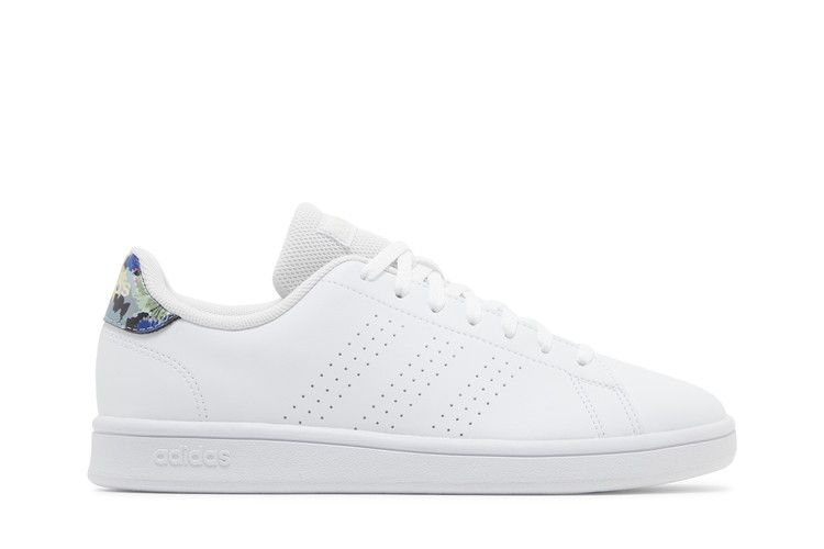 Adidas Wmns Advantage Base Court 'White Floral' — Cloud White/Cloud White/Bliss Orange