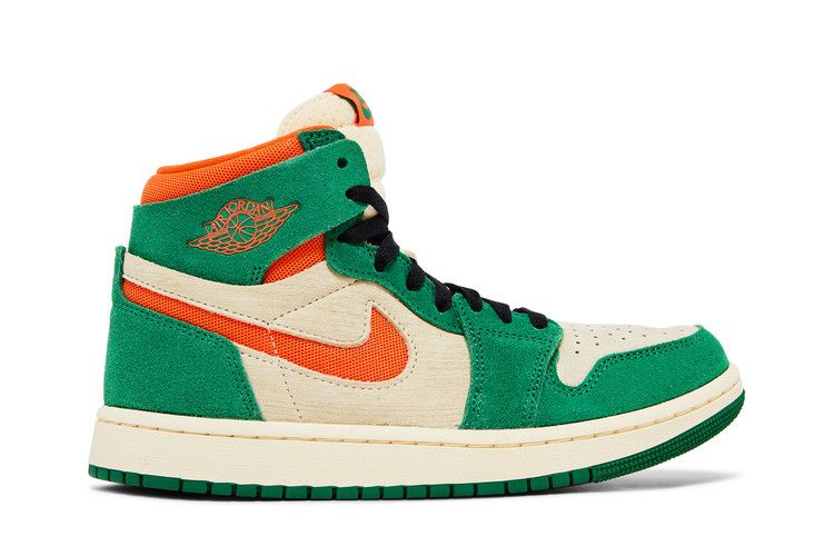 Wmns Air Jordan 1 High Zoom Comfort 2 'Pine Green' — Pine Green/Muslin/Black/Orange Blaze