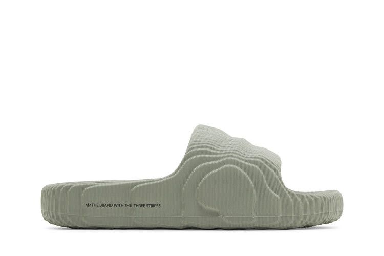 adidas Wmns Adilette 22 Slides 'Silver Green' — Silver Green/Silver Green/Core Black