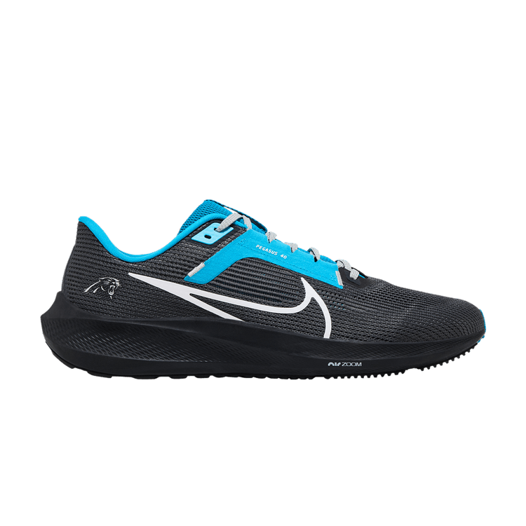 NFL x Nike Air Zoom Pegasus 40 'Carolina Panthers' — Anthracite/Tidal Blue/Medium Silver/White