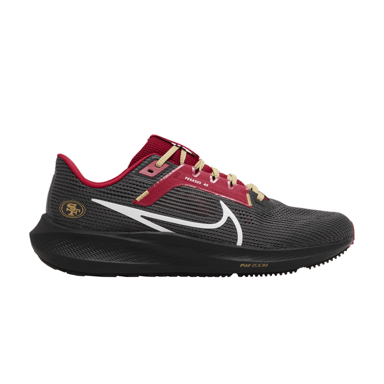 NFL x Nike Air Zoom Pegasus 40 'San Francisco 49ers' — Anthracite/Gym Red/Club Gold/White