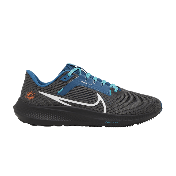 NFL x Nike Air Zoom Pegasus 40 'Miami Dolphins' — Anthracite/Turbo Green/Marina/White