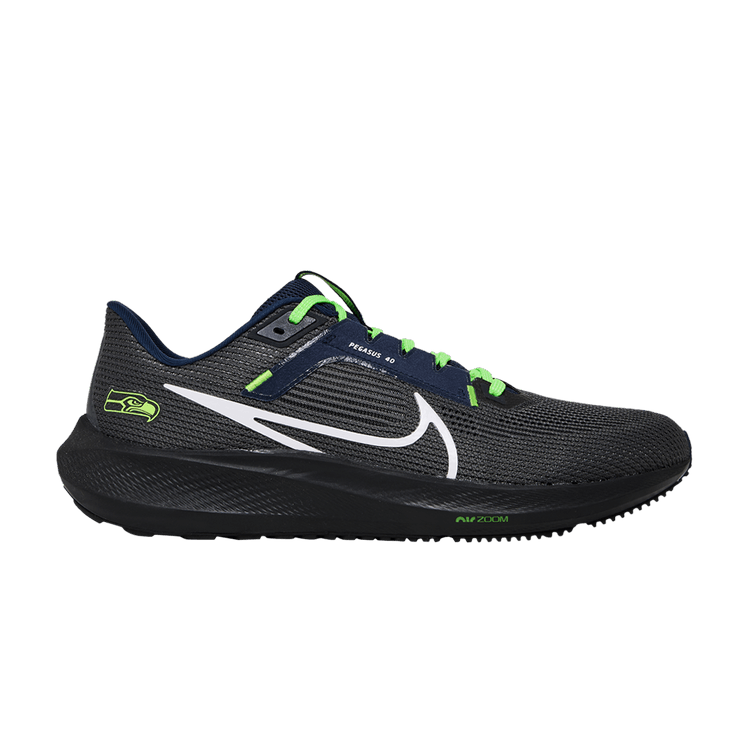 NFL x Nike Air Zoom Pegasus 40 'Seattle Seahawks' — Anthracite/College Navy/Action Green/White
