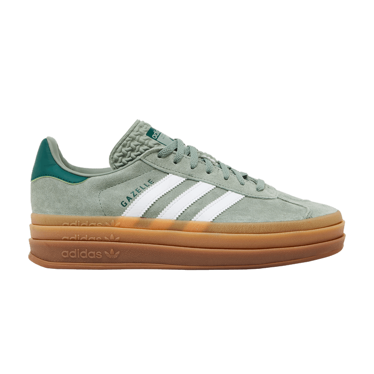 adidas Women's Gazelle Bold 'Silver Green Gum' — Silver Green/Cloud White/Collegiate Green