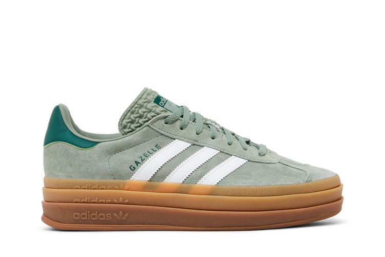 adidas Women's Gazelle Bold 'Silver Green Gum' — Silver Green/Cloud White/Collegiate Green