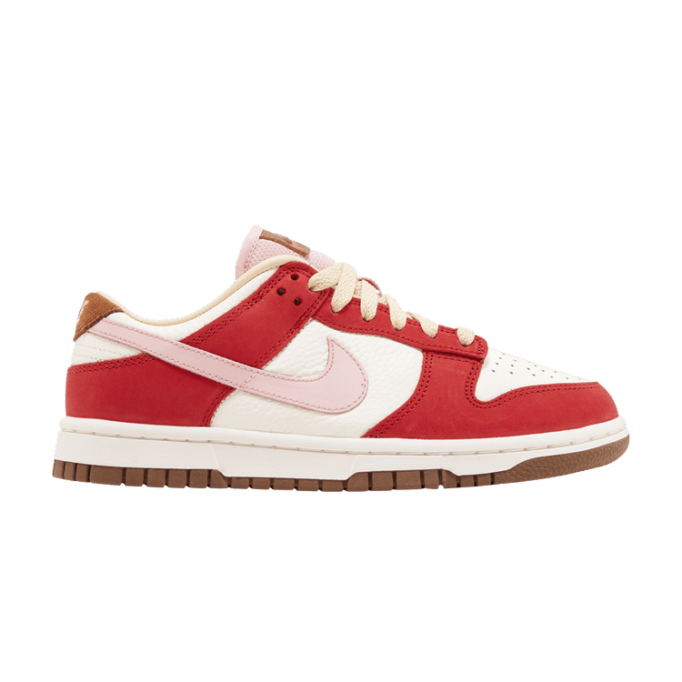 Nike Wmns Dunk Low Premium 'Bacon' — Sport Red/Sheen/Sail/Medium Brown
