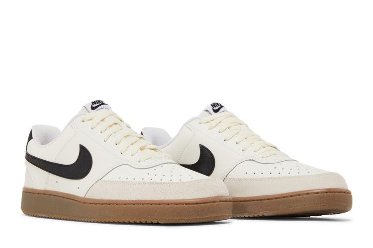 Nike Court Vision Low 'White Black Gum' — Sail/Light Orewood Brown/White/Black (9)