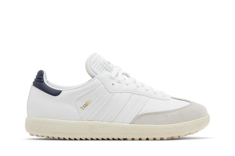 adidas Samba Spikeless Golf 'White Collegiate Navy' — Cloud White/Collegiate Navy/Off White