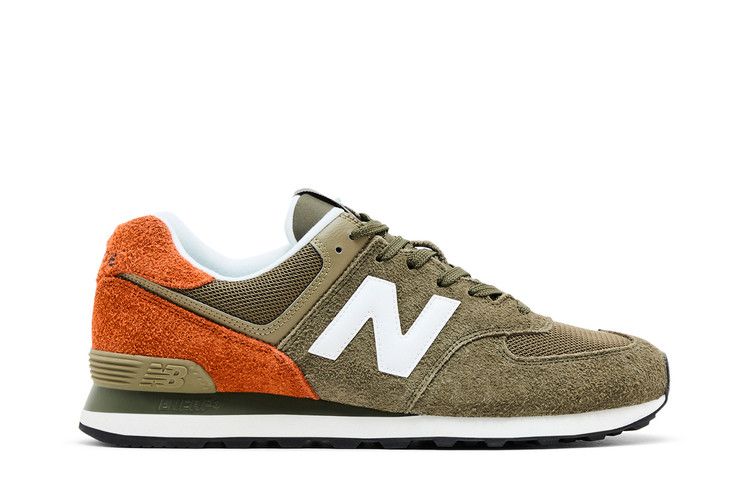 New Balance 574 'Brown Orange' — Brown/White/Orange