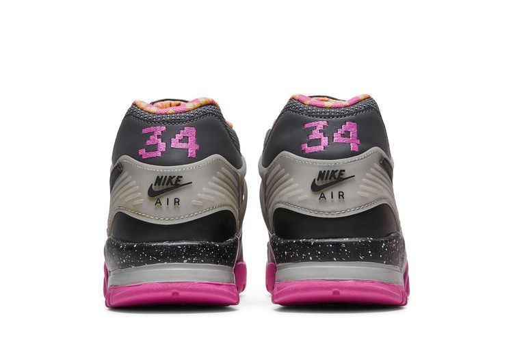 Nike Air Trainer 3 Prm Qs 'Bo Knows Horse Racing' — Dark Grey/Blk-Wlf Gry Clb Pnk