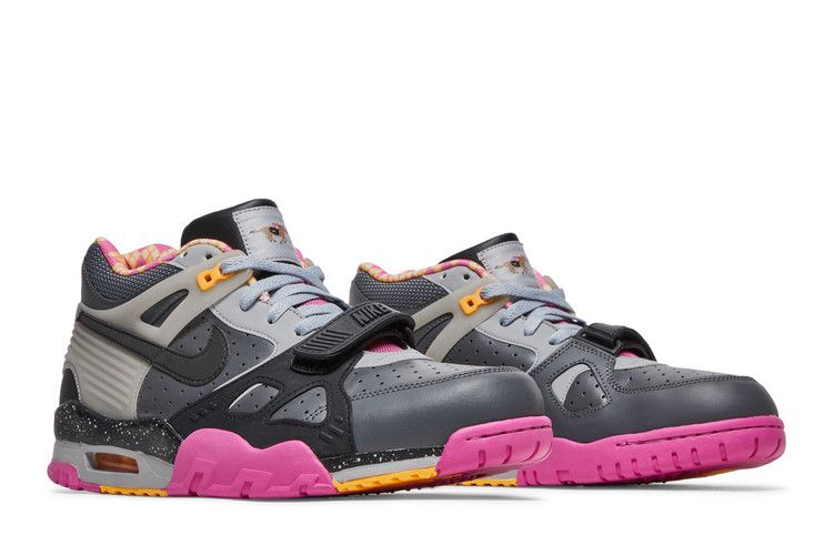 Nike Air Trainer 3 Prm Qs 'Bo Knows Horse Racing' — Dark Grey/Blk-Wlf Gry Clb Pnk