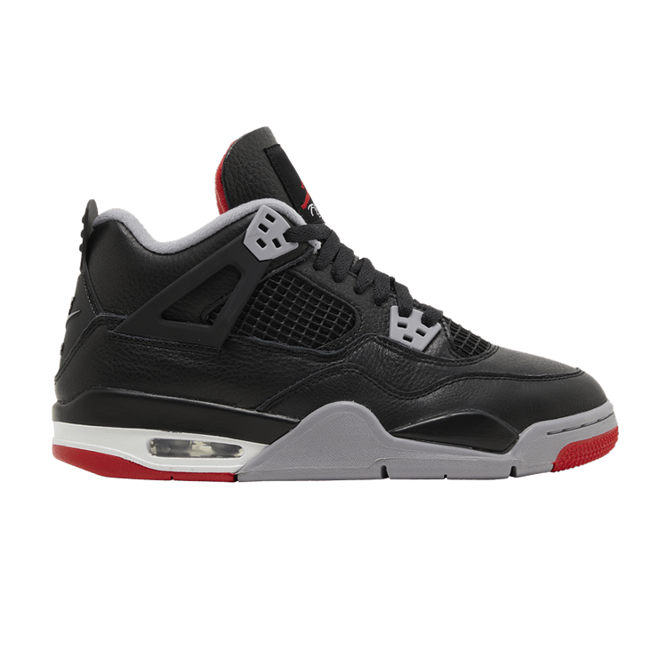 Air Jordan 4 Retro GS 'Bred Reimagined' — Black/Fire Red/Cement Grey/Summit White