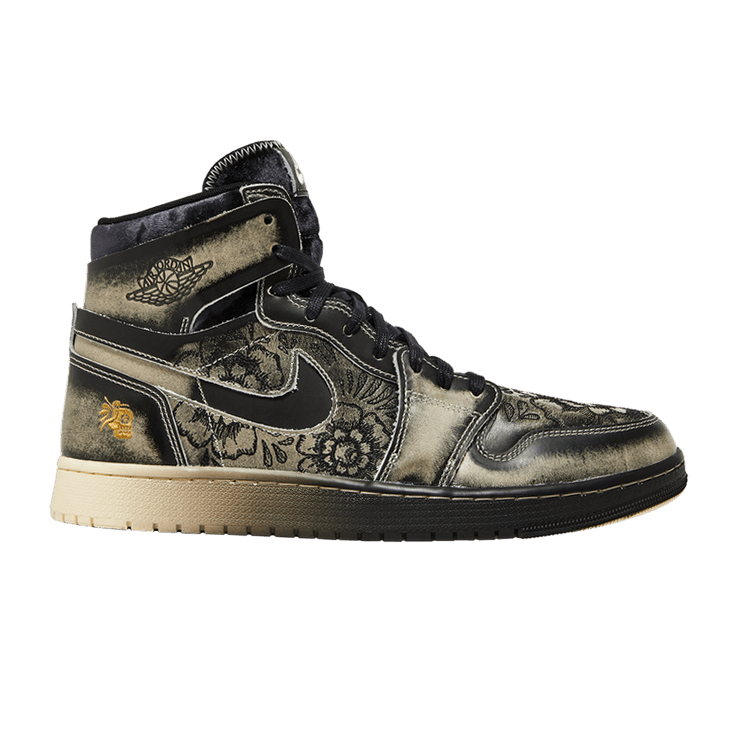 Air Jordan 1 High Zoom Comfort 2 'Día De Muertos' — Black/Black/Pale Ivory