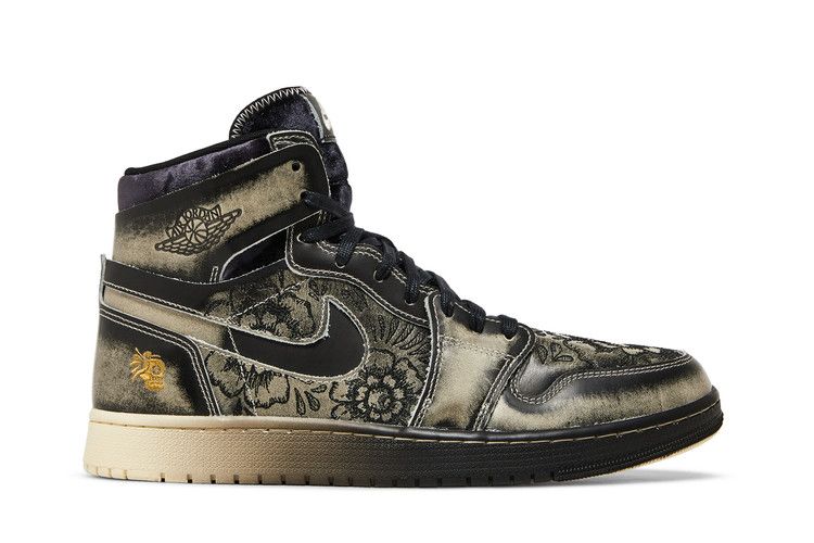 Air Jordan 1 High Zoom Comfort 2 'Día De Muertos' — Black/Black/Pale Ivory