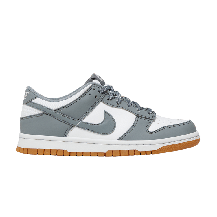 Nike Dunk Low GS 'Reflective Grey' — White/Light Iron Ore/Gum Light Brown/Smoke Grey